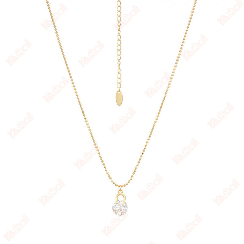 gold necklace teardrop shape pastoral